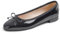 Feversole Women's Square Toe Low Heel Bow Tie Dress Pump Shoes Black Patent Size 6.5 UK