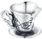 DIYEAH 1pc Beaded Teacup Bracelet Delicate Bangle Vintage Tea Cups Festival Wrist Chain Mini Cup Pendant Charms Silver Spacers Jewelry Making Findings Spacers Charms S925 Sterling Silver