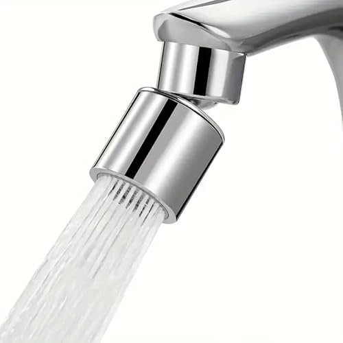CHEFZOCO Aireador para Grifo de Cocina y Lavabo, Atomizador Grifo, Adaptador Grifo Cocina, Difusor Compatible con la Mayoría de Grifos, Giro 360° y Angulo de 45º, Apto para 2 Modos de agua