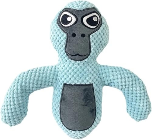 Klikkopers Kuscheltier Gorilla Tag - Plüsch Gorilla Tag Figur 25 cm – Weiches Stofftier für Kinder, Dekoration in Schwarz/Grau, Blau oder Orange – Perfekt für Gamer & Sammler (Cyan)