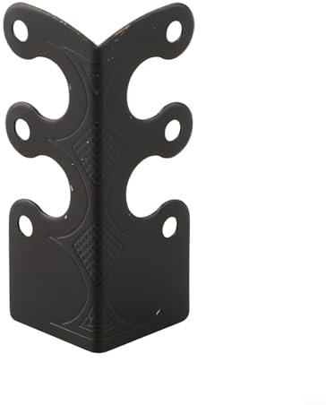Eawfgtuw 6 Stück Vintage Metall Eckenschutz, Vintage Metall Protektoren für Sockelleisten Möbelschutz Dekorative Schutz Abdeckung für Wohnzimmer Küche Schlafzimmer (Schwarz 6pcs)