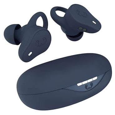 Fresh 'n Rebel Twins Move, kabellose In-Ear Bluetooth Sport Kopfhörer, Spritzwassergeschützt, Dual Master, Mit Mikrofon und klickbarer Taste und Lautstärkeregler, 30 Stunden Spielzeit (Steel Blue)