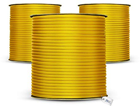 DQ-PP GELBES GUMMISEIL – 10mm – 5m – Expander Gummischnur Elastiches Gummikordel Spannseil Planen Spanngummi