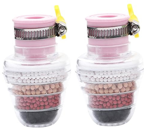 Angoily 2pezzi Filtro Acqua Per Rubinetto Depuratore Filtro Anti-schizzi Purificatore Adatto Rubinetti Diametro Assorbe Sabbia Polvere Metalli Pesanti Uscita Uniforme Risparmio Acqua