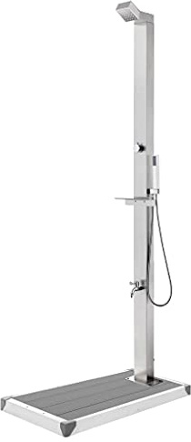 AJJHUUKI Piscina & Spa-Pool & Spa Accessori - Doccia da giardino con base grigia 225 cm in acciaio inox