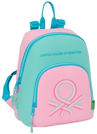 safta BENETTON DOLCE Mini-Rucksack für den täglichen Gebrauch, ideal für Kinder verschiedener Altersgruppen, bequem und vielseitig, Qualität und Widerstandsfähigkeit, 25 x 13 x 30 cm