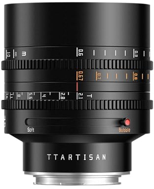 TTArtisan 85 mm Full Frame T2.1 Cine Objektiv mit Metallgehäuse, kompatibel mit Leica L-Halterung, Schwarz