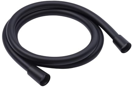 MSV Duschschlauch Thaïs 150 cm Länge, PVC, mit Knickschutz, Brauseschlauch für Badezimmer, Mattschwarz