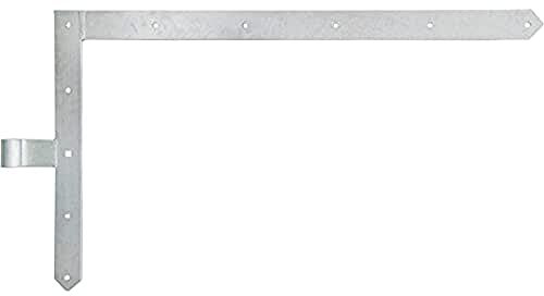 Alberts 312947 Penture équerre | modèles pour portail, portails de garage et portails à cadre | galvanisée à chaud | gond Ø20 mm | taille 600 x 1000 mm
