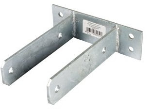 U-Pfostenträger | 9x9 cm aus feuerverzinktem Stahl | zum Aufschrauben bzw. zum Aufdübeln von Holz-Pfosten | U-Pfostenhalter | U-Pfostenanker | Pfostenschuh | Balkenschuh | Pfostenlasche 90x90