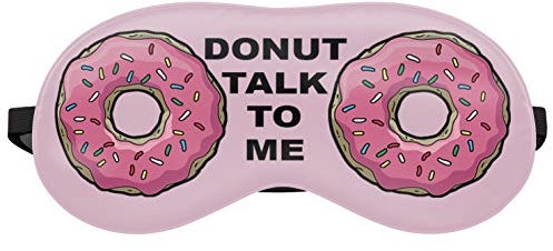 Schlafmaske Reise Relax Augen Abdeckung Bett Emoji Nickerchen Augenbinde Seine Rosa Donuts [042]