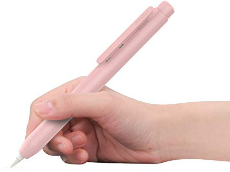 MoKo Custodia Protettiva Compatibile con Apple Pencil 1, Cover Retrattile con Cappuccio per Pennino, Compatibile con Nuovo iPad 9 2021/iPad 8 2020/iPad 7 2019/iPad 6 2018 da 9,7/iPad Mini 5, Rosa