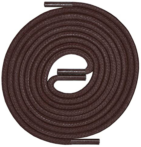 LACCICO Schnürsenkel | Rund Robust Gewachst | Durchmesser 2,5 mm Farbe:Mahagony Länge:60 cm