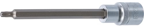 BGS 9348 | Bit-Einsatz | Antrieb Innenvierkant 12,5 mm (1/2) | Länge 140 mm | T-Profil (für Torx) T27 | Chrom-Vanadium-Stahl | verchromt, matt | mit Rändelung