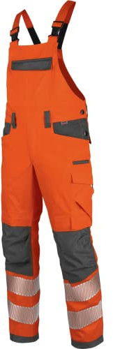 WÜRTH MODYF Warnschutz Arbeitslatzhose Neon EN 20471 2 orange anthrazit - Größe 56