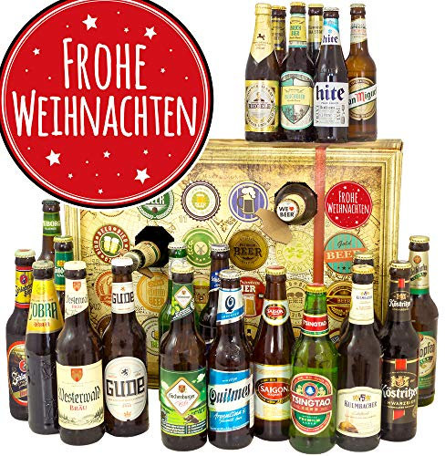 Frohe Weihnachten/Bier Weihnachtskalender 2024 2025/24 x Bier Welt und DE