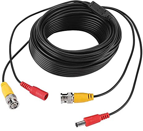 BNC Kabel AHD Video Strom Kabel für CCTV-Überwachungskamera-Überwachungssystem, 2.1-mm-Gleichstromanschluss (5M, 10M, 15M, 20M) (20M)