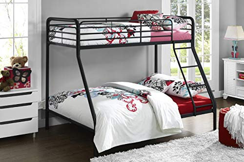 DHP Furniture Bunk Bed Black Single Over Double