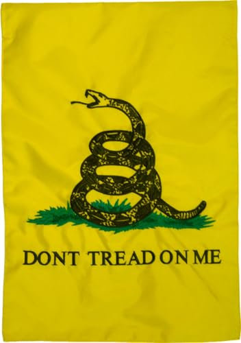 Don't Tread On Me Gadsden-Applikation und bestickte Gartenflagge, patriotisch, 31,8 x 45,7 cm