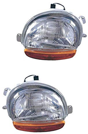 Scheinwerfer Set links & rechts Hauptscheinwerfer Frontscheinwerfer Halogen H4 mit Lampenträger für Model Twingo I C06_