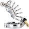 Peniskäfig mit Dilator Edelstahl Keuschheitskäfig mit Penis Plug/Harnröhrendehner Metall Keuschheit Keuschheitsgürtel Penis käfig Cock Cage mit Cockringe für Männer,45mm