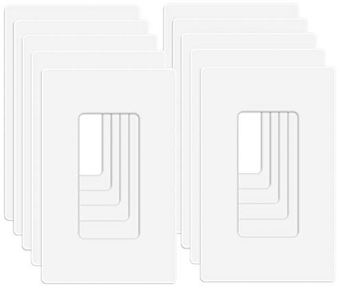 MLLIZH Placa de pared sin tornillos, placa de pared Decora Outlet, 4.57 H x 2.76 L, para interruptor de luz, regulador, GFCI, salida USB