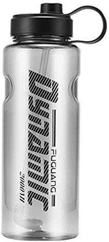 YOUSHANG Bouteille d'eau étanche 2000 ml pour course à pied, eau claire, sans BPA, avec poignée pour adultes, cycle, grande taille, plastique personnalisée