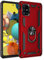 BestST Coque Galaxy A51 5G, Coque Samsung A51 5G, + HD Verre trempé, Etui Housse de Protection Antichoc Durable Résistante 2 en 1 Hybride PC Robuste TPU Souple pour Samsung Galaxy A51 5G,Rouge