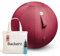 Backerz Sitzball 65 cm - Ergonomische Sitzmöbel für Büro und Heimbüro - Langlebiger Stoff, Gymnastikball - Fitness-Ball, Ballstuhl mit Ballauflage - Waschbarer Leinenbezug - Rot