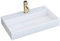 Rea Lavabo da Appoggio GOYA 60CM Lavandino bagno 600 x 370 x 140 mm Conglomerato (Bianco)
