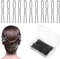 50 pièces Épingles Chignon Noir, Epingles à Cheveux En Forme De u Kit 6cm Pinces à Cheveux Pince à Cheveux à Maintien Sécurisé pour Femmes Filles et Salon de Coiffure(Noir)…