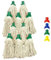 Mop Heads Replacement, Colour Coded Self Threading Socket Cotton Mop Head No.12 PY (Green, Pack of 10)