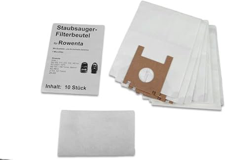 Lot de 10 sacs d'aspirateur pour Rowenta Tonixo, Ballon, Artec - Remplacement pour Swirl R29, Wolf 0670, Menalux 2103, Euro Plus R5012 et autres