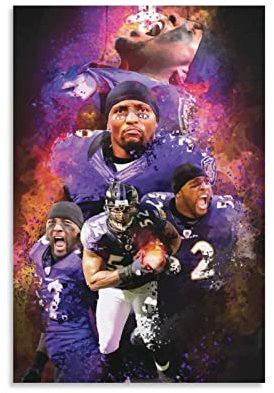 Enartly Leinwand Druck Poster Ray Lewis Ray Lewis Ray Lewis Plakat, dekoratives Gemälde,Wohnzimmer, Poster, Schlafzimmer, Gemälde 50x70cm Kein Rahmen