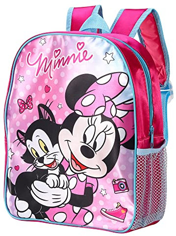 Disney Minnie Mouse Kids Childrens Backpack School Rucksack Travel Bag Boys Girls with side mesh pocket Boys Girls