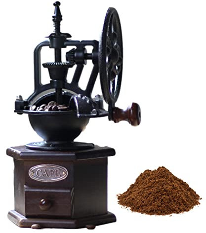 WEITING Moulin à café manuel - Moulin à épices pour café - Rouleau en fer à café style ancien avec régulateur polygonal pour conserver l'ancien goût classique du café pour les parents