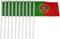 Luxylei Drapeau 2022, Portugal Hand Held International Stick Flag Small Mini Flag Round National Flags, Party Decorations Supplies for Parades,Festival