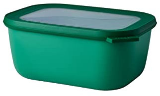 Mepal - Bol Multifonction Rectangulaire - Boîte Conservation Alimentaire avec Couvercle - Convient comme Boîte de Hermétique pour le Réfrigérateur, Micro-ondes & Congélateur - 1500 ml - Vivid green
