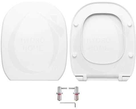 HYDRO HOME Tavoletta Wc Pozzi Ginori 500 Come Originale, Copriwater In Materiale Termoindurente,Tavoletta Water Con Cerniere Fissaggio Dall'Alto MADE IN ITALY (CHIUSURA CLASSICA)