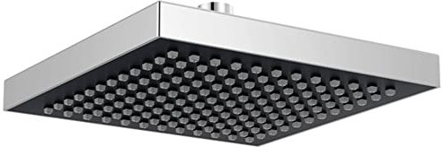 Vetrineinrete® Soffione per doccia da bagno quadrato 10x10cm effetto pioggia nero in termoplastica