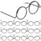 TOYANDONA Rahmen 10 Stück Modepuppenbrille Metalldrahtrandlinse Puppenbrille Kostümbrille Vintage-Anziehzubehör Für Jungenmädchenpuppen Kleine Haustiere Hunde Schwarz Puppenbrille