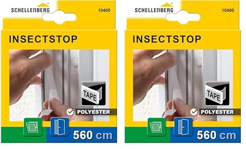 Schellenberg 10400 Befestigungsband für Fliegengitter aus Polyester, Bandlänge 5,6 m (Packung mit 2)