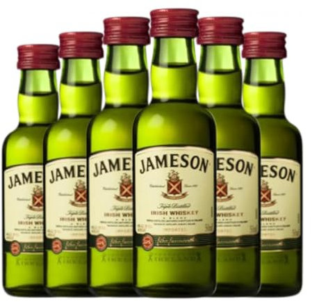 Whisky Blended Jameson Botellín Miniatura 5 cl (Caja de 6 Botellín Miniatura de 5 cl)