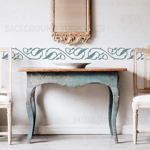 40 cm Bordüre Retro Vintage Klassische Teiler Rebe Schablonen Für Wände Vorlagen An Der Wand Malerei Dekorieren Kühlschränke Möbel Große Wiederverwendbare Handwerk Zum Malen Große Größe