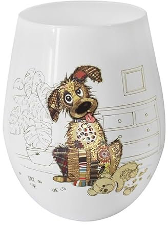 Lesser & Pavey Keramikbecher ohne Stiel, Murphy Mutt Zeichnen, Trinkgeschirr, mikrowellengeeignet