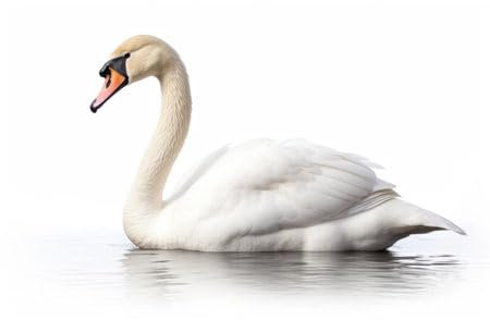Acryl-Bild 140 x 90 cm: Schwan auf weißem Hintergrund (217410772)