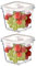H.JSS WDJS 950ml Glasbehälter mit Deckel für Suppe，Frischhaltedose aus Glas, Glasschüssel Mit Deckel Glas-Meal Prep Vorratsdosen für Lebensmittel, Vorratsbehälter, Mikrowellen, BPA-Freie (2-Quadrat)﻿