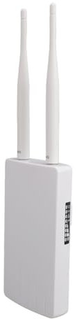 Router WiFi 4G LTE POE da Esterno, Slot per Scheda SIM, Modem 4G LTE Sbloccato da 300 Mbps, 2 Antenne 5dBi, per 110-240 V Europeo con Connessione (Spina europea)