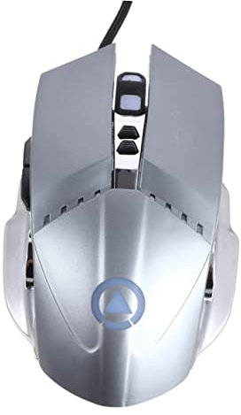 Housoutil Ratón Led con Cable para Juegos Diseño Ergonómico Silencioso Conectividad USB Y Luz Ambiental