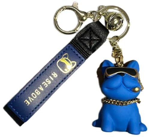 kengee Schlüsselanhänger Hund Auto Personalisiert Leder Autoschlüsselanhänger Autoschlüssel Autoanhänger Kuscheltier Anhänger Reflektoren Autospiegel Coole Schlüsselbund Car Deko Keychain Lustig